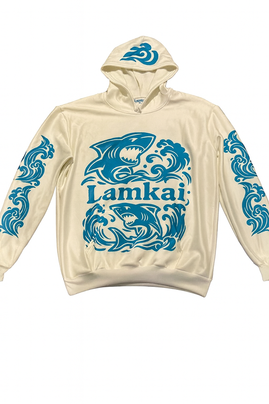LamKai Classic Fit Shark Wave Hoodie