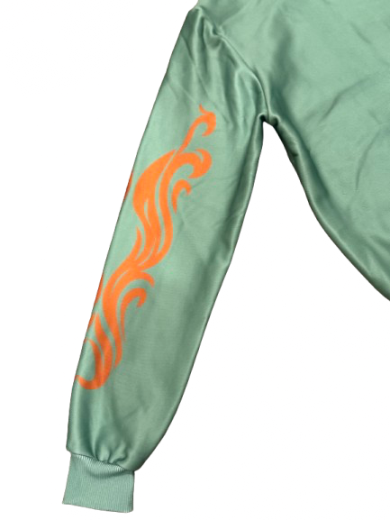 LamKai Dual Shark Wave Hoodie – Sage Green