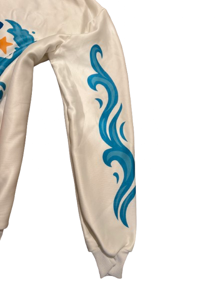 LamKai Classic Shark Wave Hoodie – Blue & Orange Edition